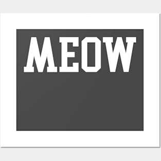 Meow in White Posters and Art